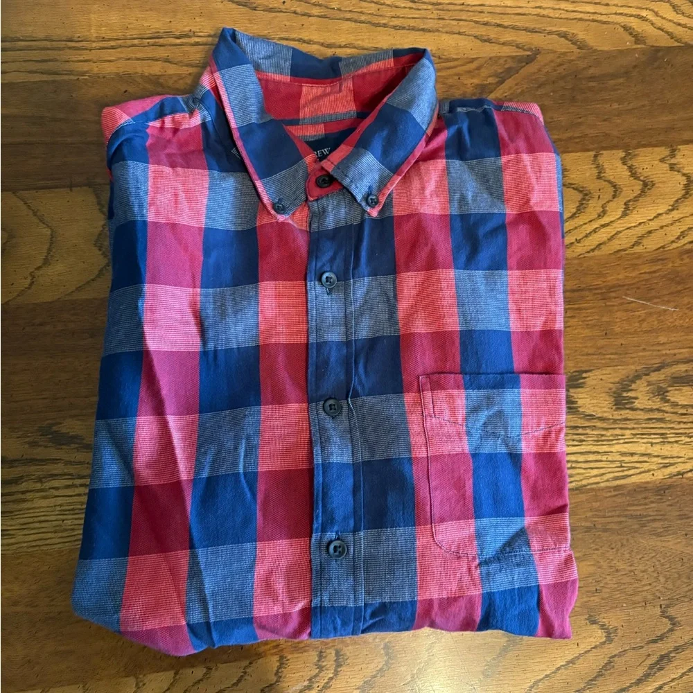 J. Crew Red and Blue Checkered Casual Shirt - Picture 3 of 3